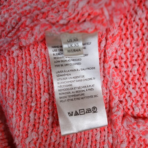 FREE PEOPLE Bright Lights Sweater Neon Pink V Neck Casual Oversized XS - Picture 6 of 8